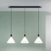 Fabas Luce 3665-48-102 Pendelleuchte Vincent 3-flammig weiß schwarz
