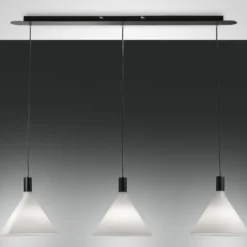 Fabas Luce 3665-48-102 Pendelleuchte Vincent 3-flammig weiß schwarz