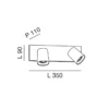 FABAS LUCE 3451-82-212 Spot Modo 2-flammig Aluminium gebürstet