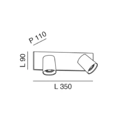 FABAS LUCE 3451-82-212 Spot Modo 2-flammig Aluminium gebürstet