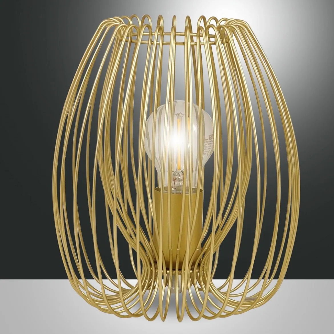Fabas Luce 3677-34-225 Tischleuchte Camp 24cm gold E27