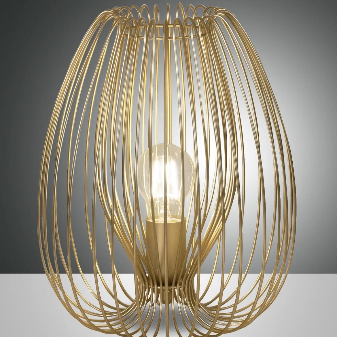 Fabas Luce 3677-30-225 Tischleuchte Camp 31cm gold E27