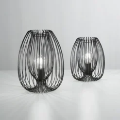 Fabas Luce 3677-30-101 Tischleuchte Camp 31cm schwarz E27