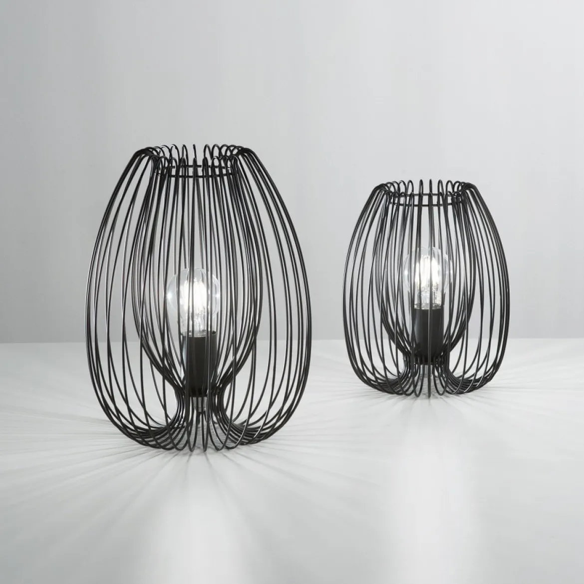 Fabas Luce 3677-30-101 Tischleuchte Camp 31cm schwarz E27