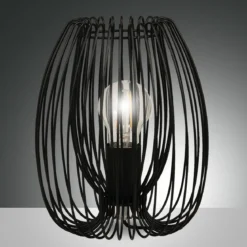 Fabas Luce 3677-34-101 Tischleuchte Camp 24cm schwarz E27