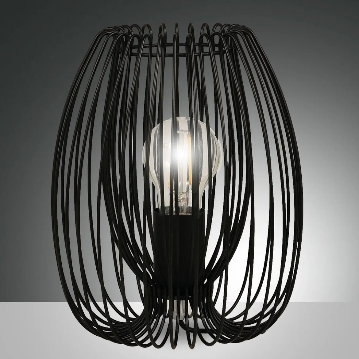 Fabas Luce 3677-34-101 Tischleuchte Camp 24cm schwarz E27
