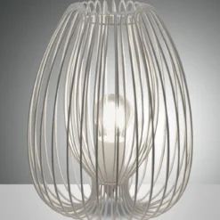 Fabas Luce 3677-30-102 Tischleuchte Camp 31cm weiss E27