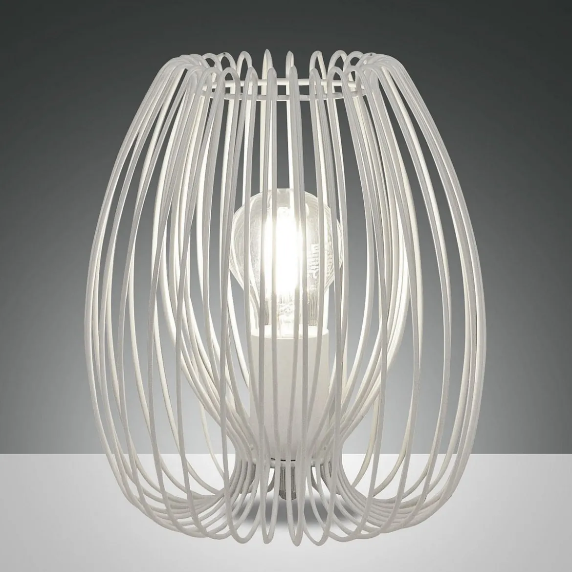 Fabas Luce 3677-34-102 Tischleuchte Camp 24cm weiss E27