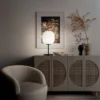 Fabas Luce 3689-30-101 Tischleuchte Domizia schwarz weiß 52cm