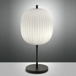 Fabas Luce 3689-30-101 Tischleuchte Domizia schwarz weiß 52cm