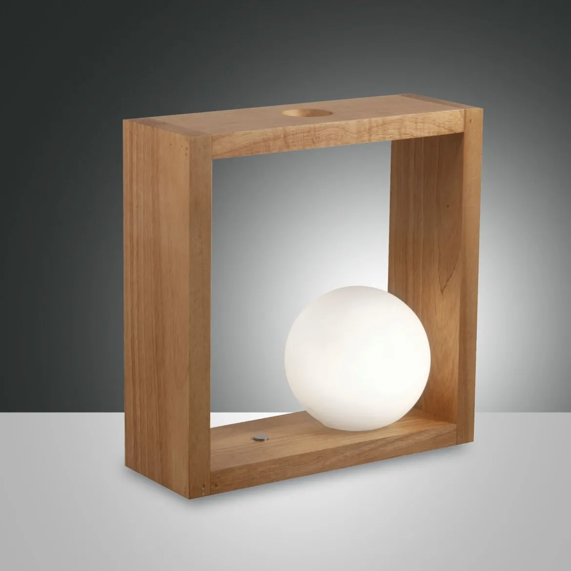 Fabas Luce 3669-30-215 Tischleuchte Kark eichenholz mit Touchdimmer