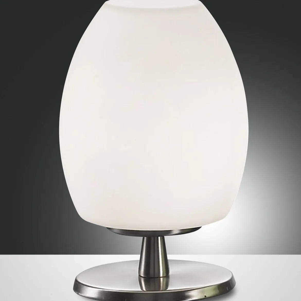 Fabas Luce 3571-30-102 Tischleuchte Rockford weiss nickel dimmbar