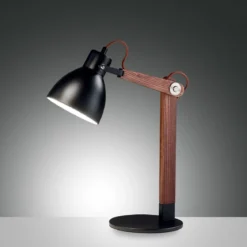 Fabas Luce 3644-30-101 Tischleuchte Sveva schwarz walnuss