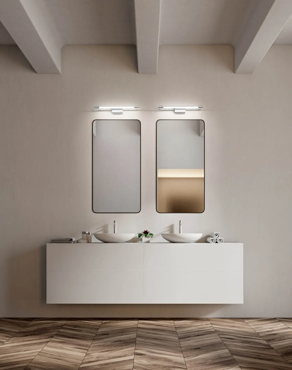 FABAS LUCE 3552-28-138 Wandleuchte Rapallo 80cm Chrom IP44
