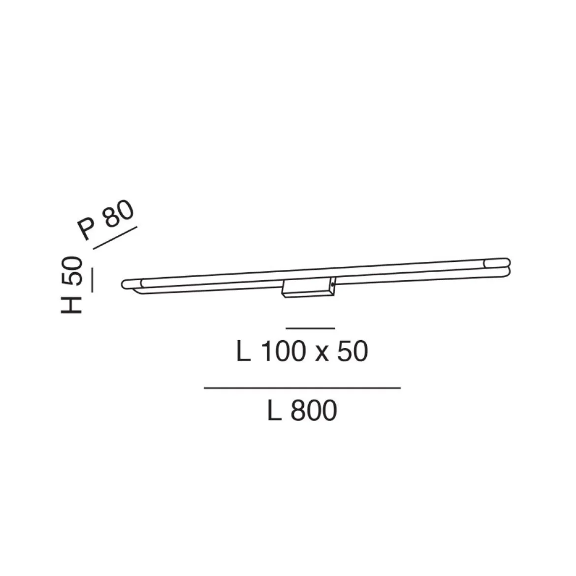 FABAS LUCE 3552-28-138 Wandleuchte Rapallo 80cm Chrom IP44