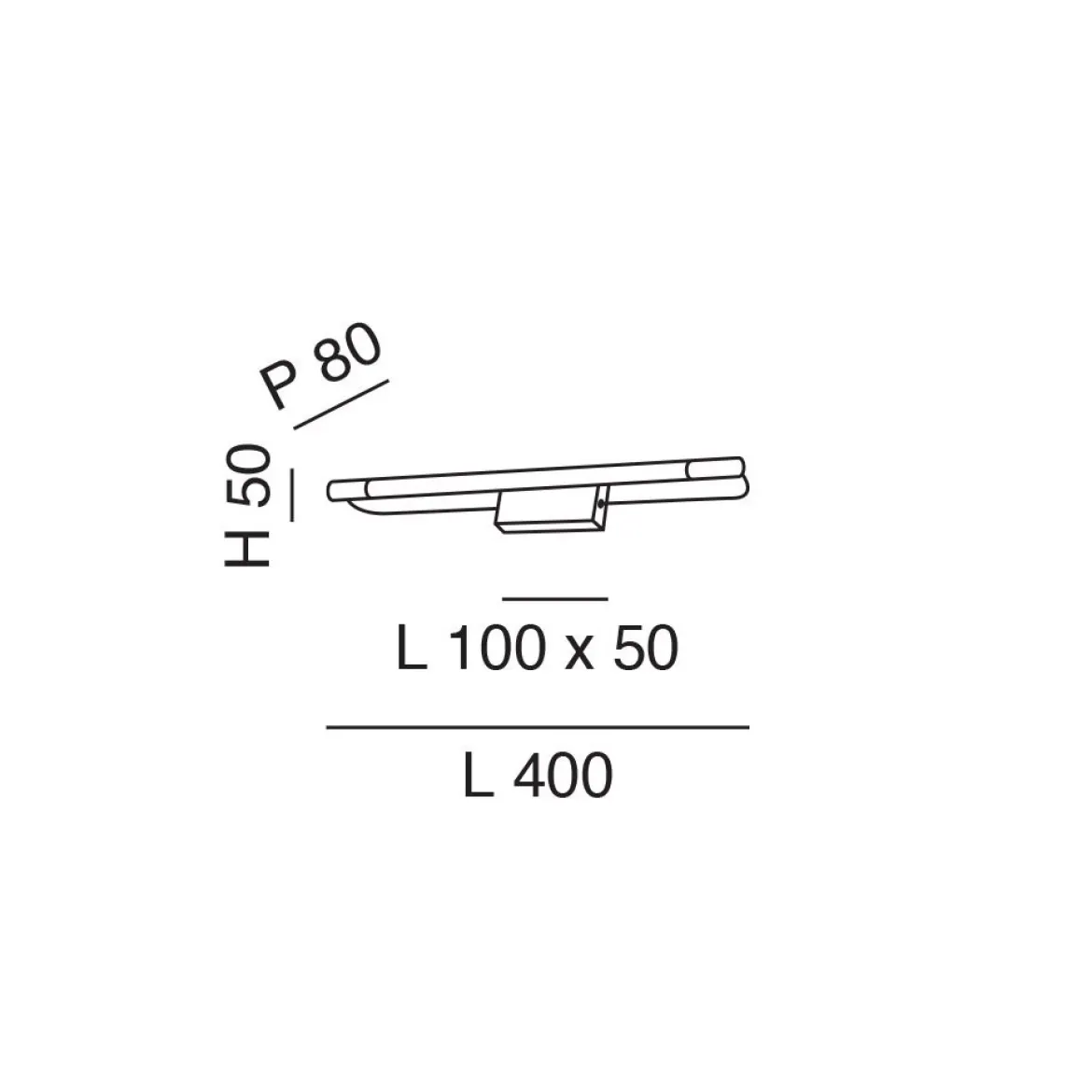 FABAS LUCE 3552-21-138 Wandleuchte Rapallo 40cm Chrom IP44
