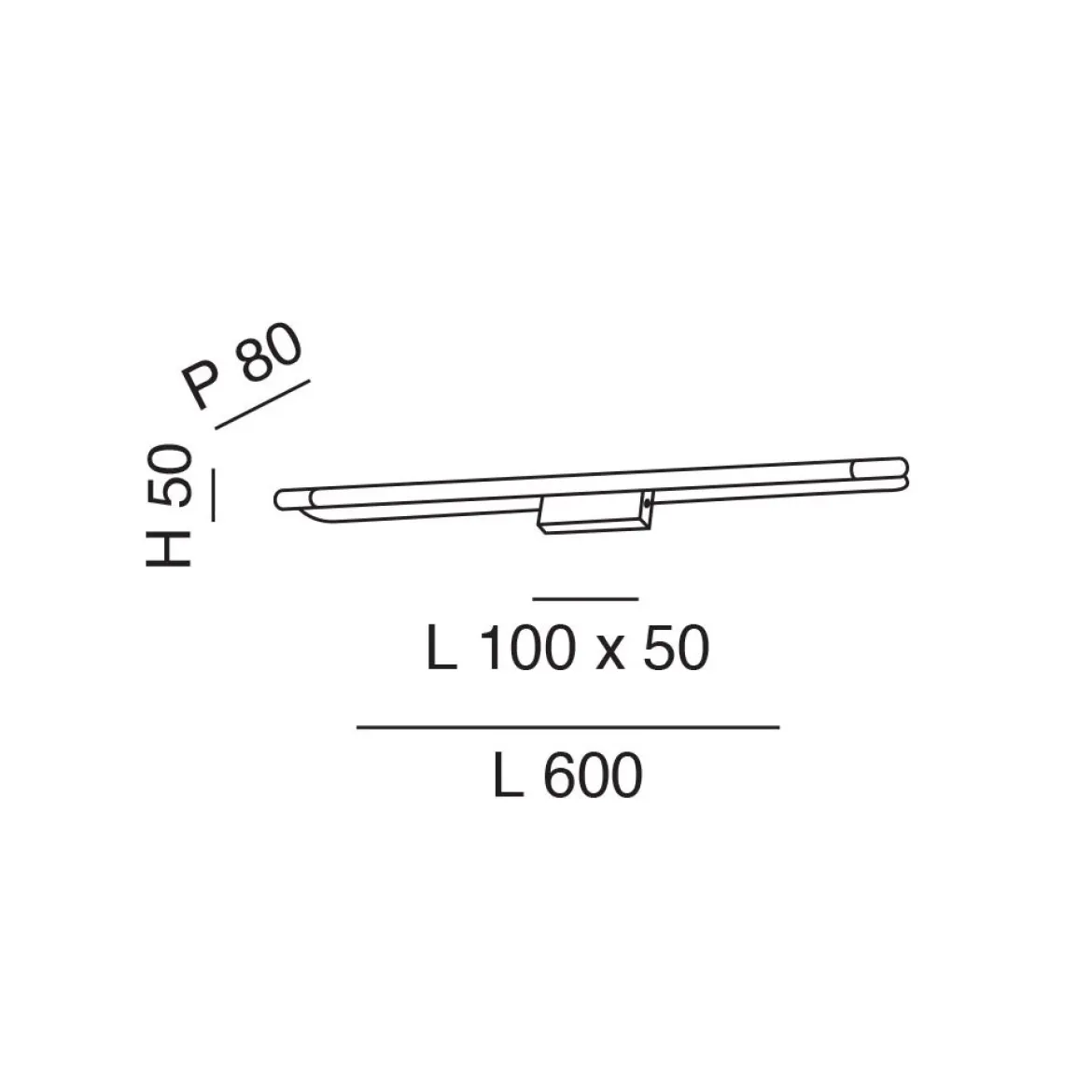 FABAS LUCE 3552-26-138 Wandleuchte Rapallo 60cm Chrom IP44
