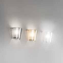 Fabas Luce 3682-21-126 Wandleuchte Viki grau transparent E27