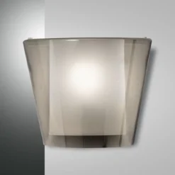 Fabas Luce 3682-21-126 Wandleuchte Viki grau transparent E27
