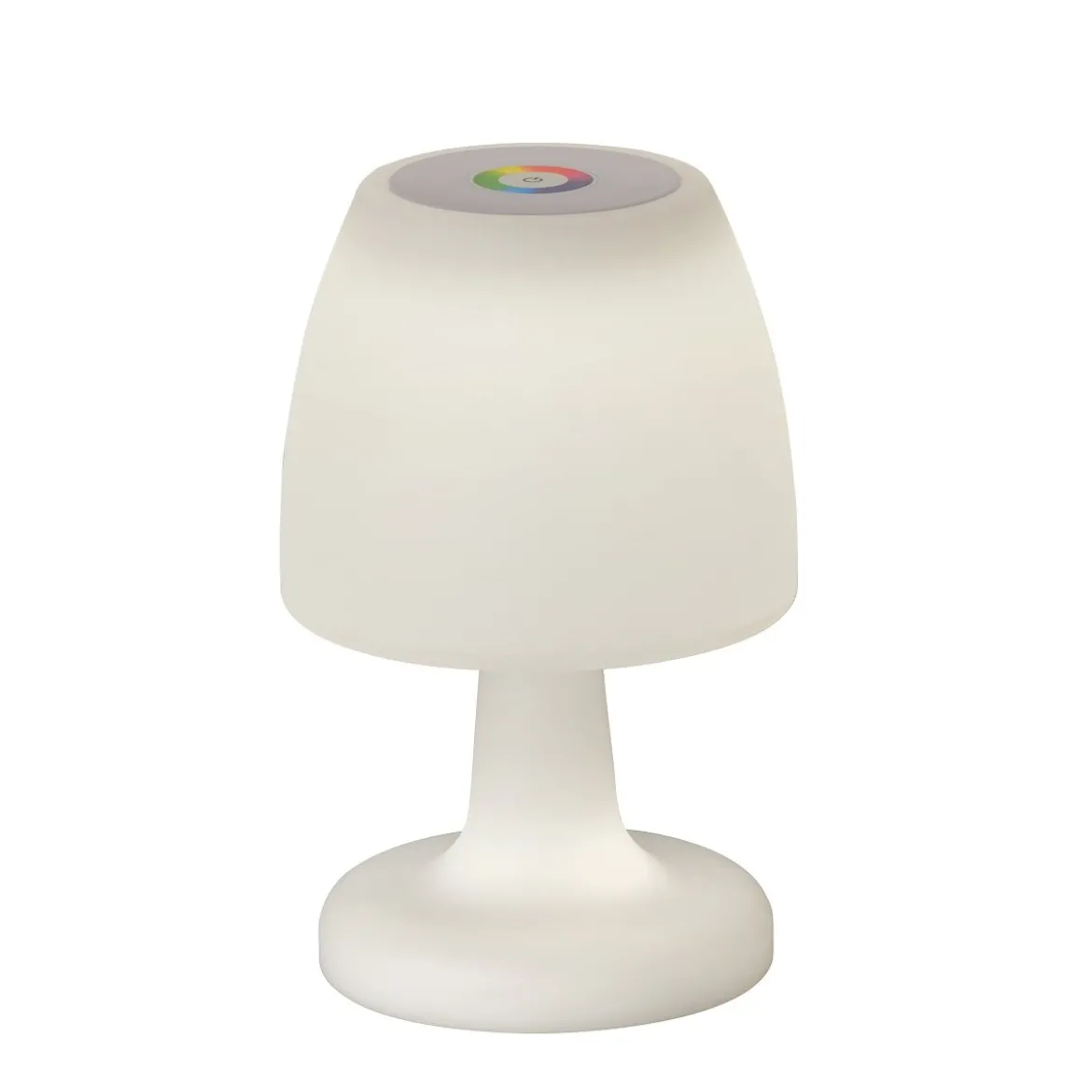 FHL easy 850213 LED Outdoor Tischleuchte Barletta weiß dimmbar RGBW IP44