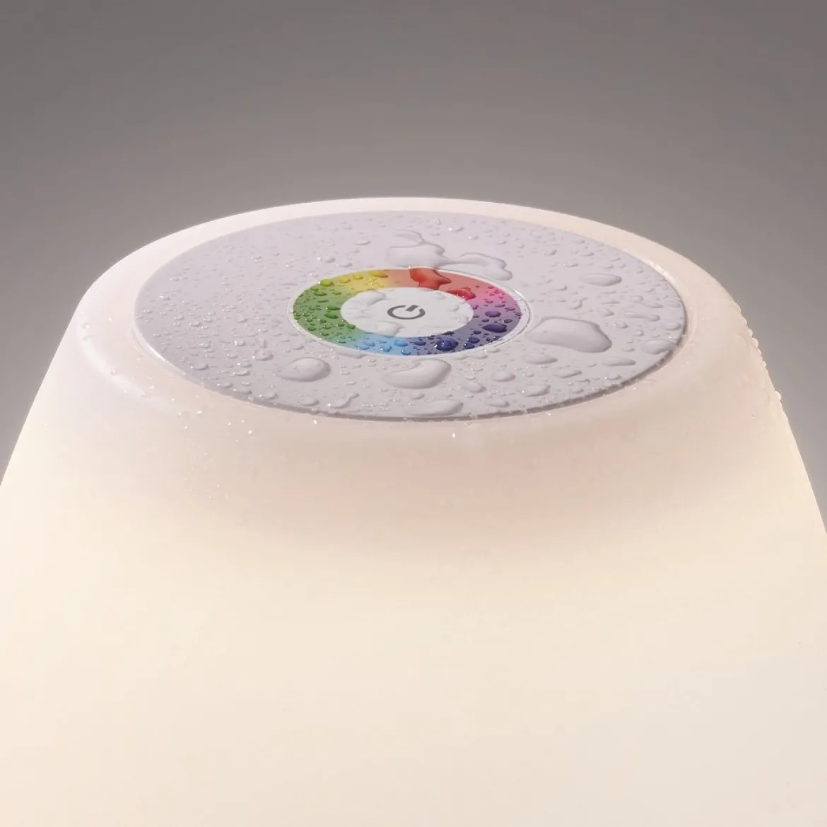FHL easy 850213 LED Outdoor Tischleuchte Barletta weiß dimmbar RGBW IP44
