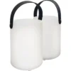 FHL easy 850231 LED Tischleuchte Ciro weiß RGBW dimmbar IP44 2er Set