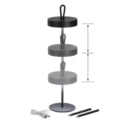 FHL easy 850343 LED Tischleuchte Dord schwarz dimmbar IP54 variable Höhe