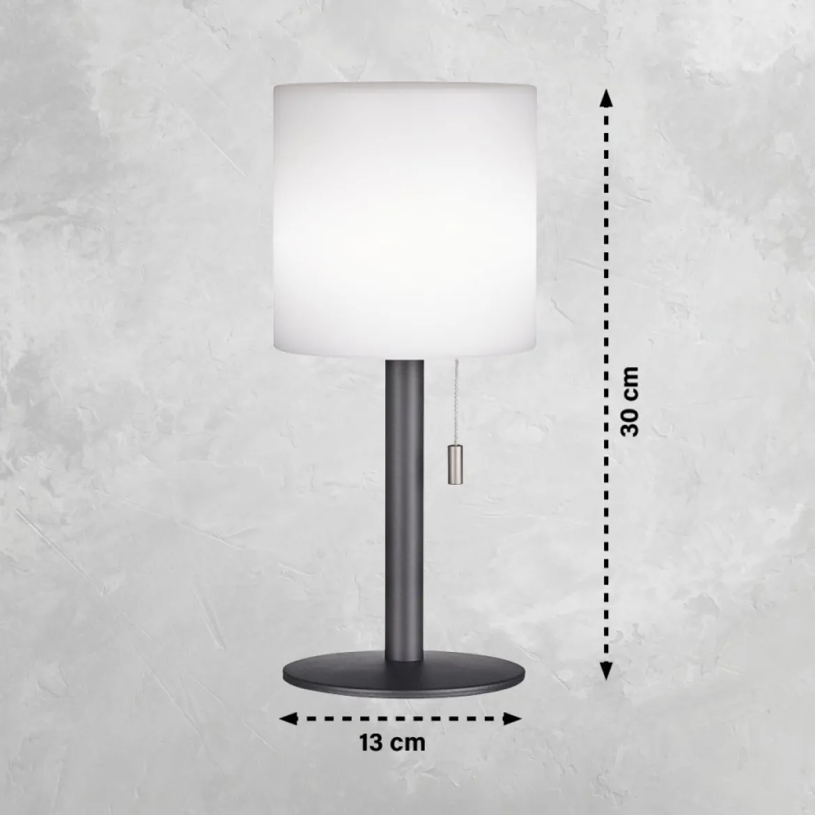 FHL easy 850245 LED Tischleuchte Lesina anthrazit weiß RGBW dimmbar IP44