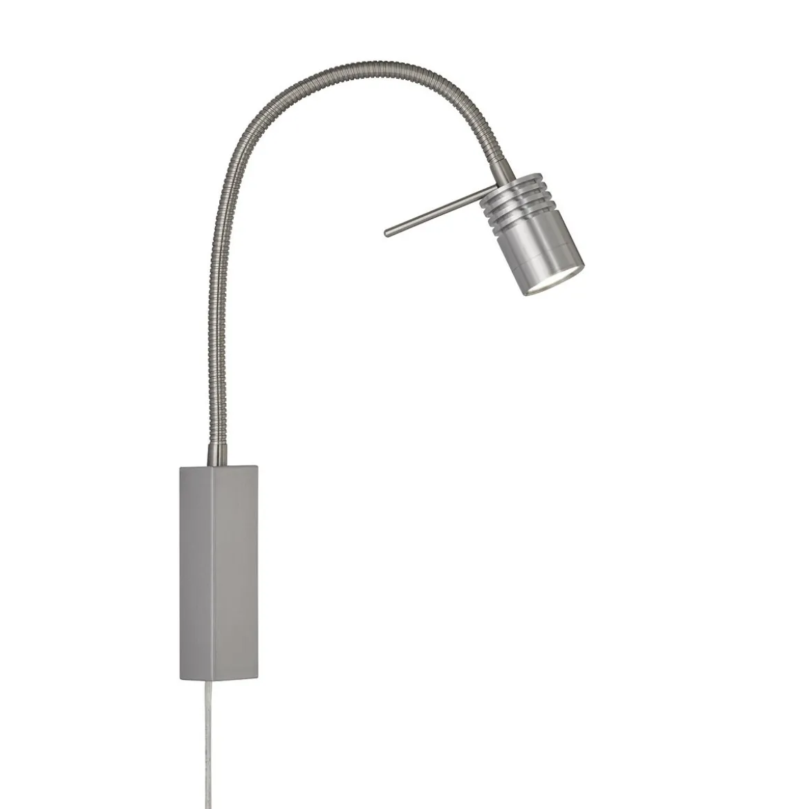 Fischer & Honsel 30408 LED Bettleuchte River Nickel matt geriffelt 2700K