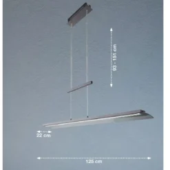 Fischer & Honsel 60862 LED Pendelleuchte Nana sandschwarz Glas rauchfarben tunable white