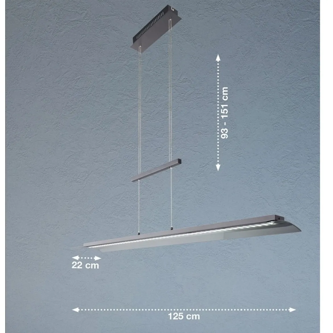 Fischer & Honsel 60862 LED Pendelleuchte Nana sandschwarz Glas rauchfarben tunable white