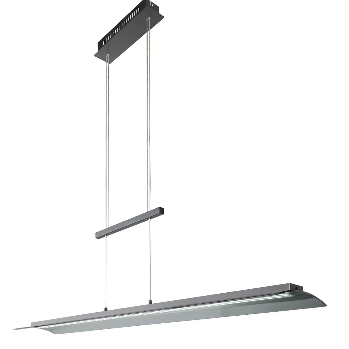 Fischer & Honsel 60862 LED Pendelleuchte Nana sandschwarz Glas rauchfarben tunable white
