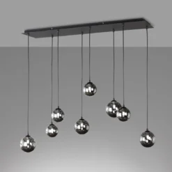 Fischer & Honsel 60983 LED Pendelleuchte Bala 8-flammig sandschwarz