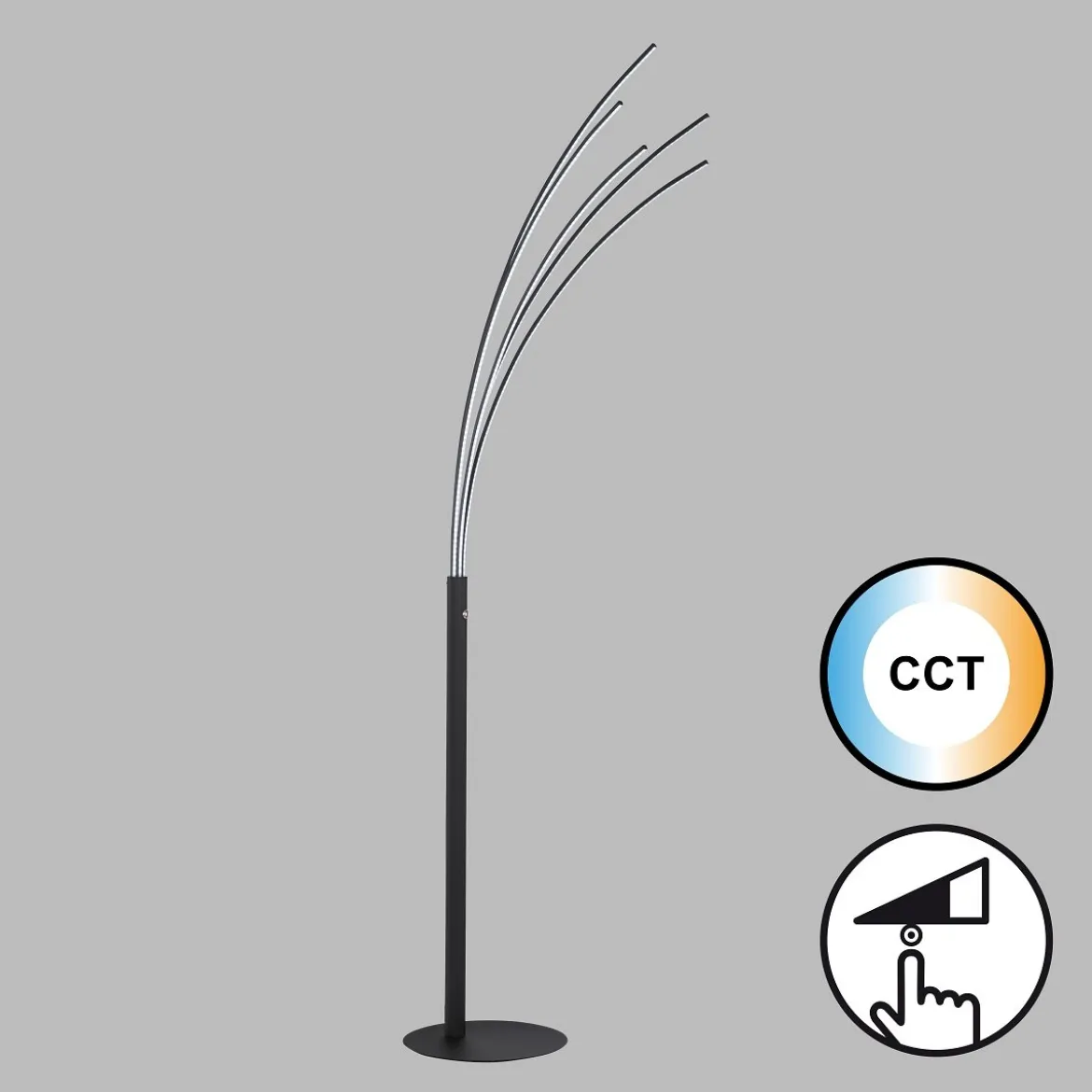 Fischer & Honsel 40439 LED Stehleuchte Ellmau sandschwarz CCT dimmbar