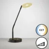 Fischer & Honsel 50717 LED Tischleuchte Dent schwarz goldfarben CCT