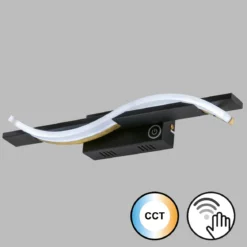 Fischer & Honsel 30526 LED Wandleuchte Bridge sandschwarz blattgoldfarben CCT