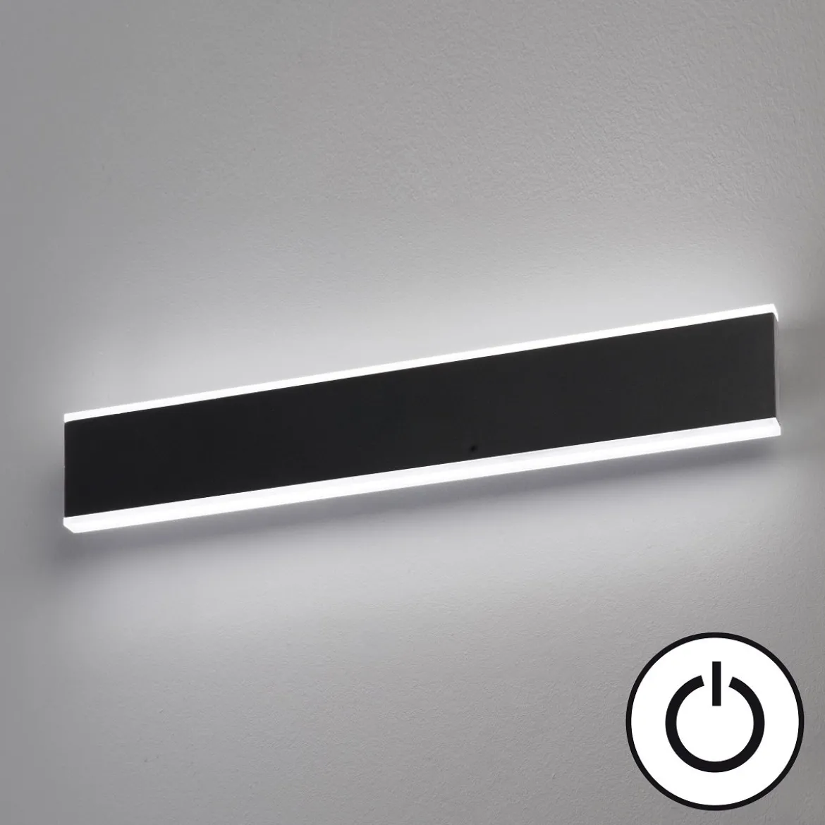 Fischer & Honsel 30536 LED Wandleuchte Muur sandschwarz 51cm 2700K