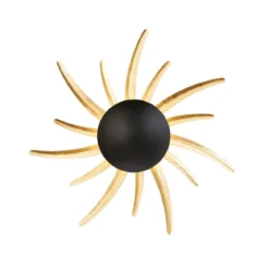 Fischer & Honsel 30545 LED Wandleuchte Sol sandschwarz blattgoldfarben 2700K