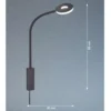 Fischer & Honsel 30432 LED Wandspot flex Cama sandschwarz 3000K