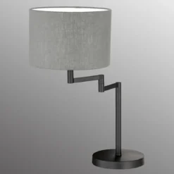 Fischer & Honsel 50575 Tischleuchte Rota Schwarz Grau E27 55cm