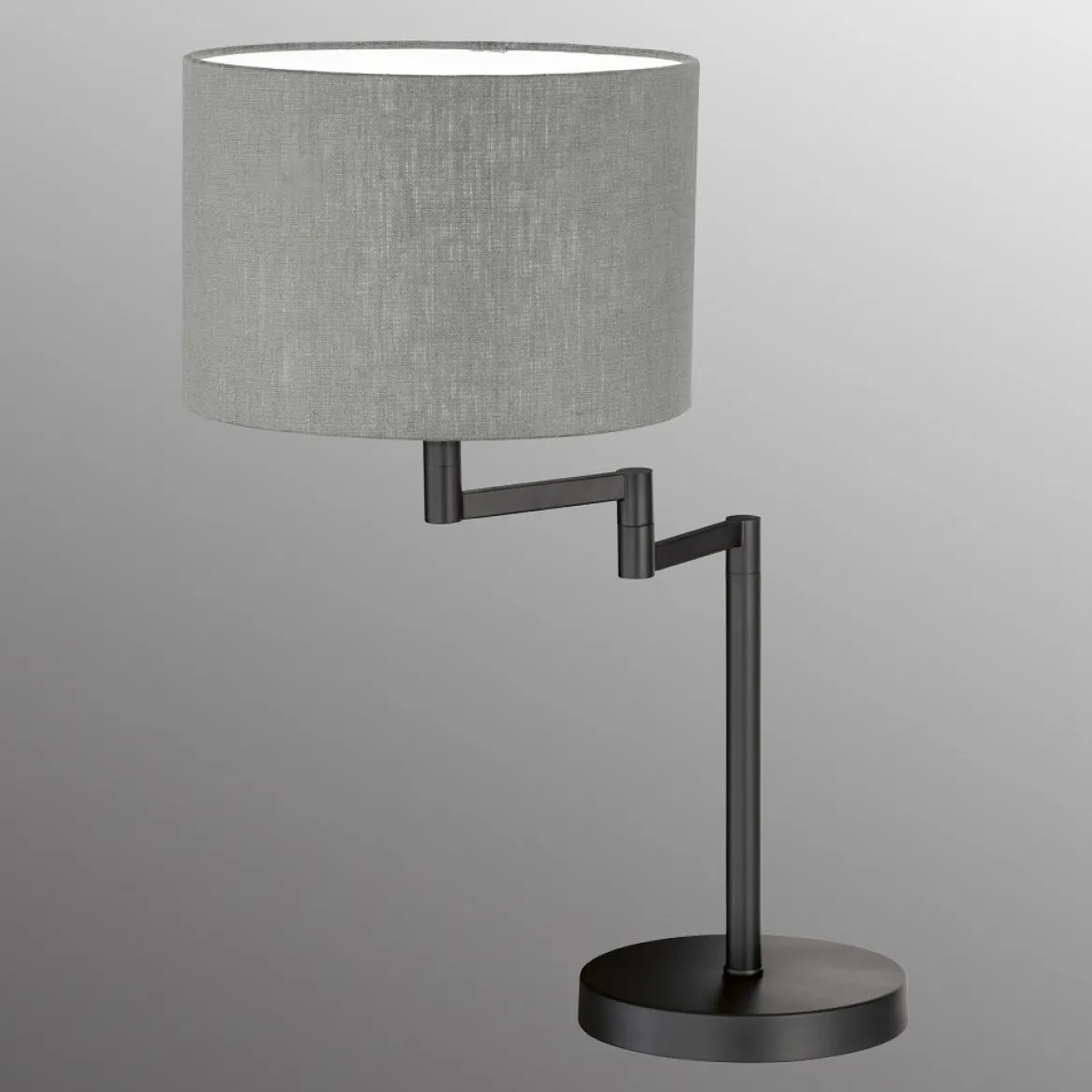 Fischer & Honsel 50575 Tischleuchte Rota Schwarz Grau E27 55cm