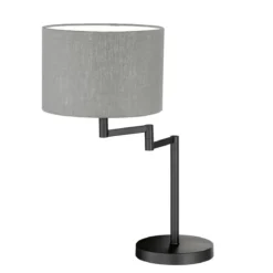 Fischer & Honsel 50575 Tischleuchte Rota Schwarz Grau E27 55cm
