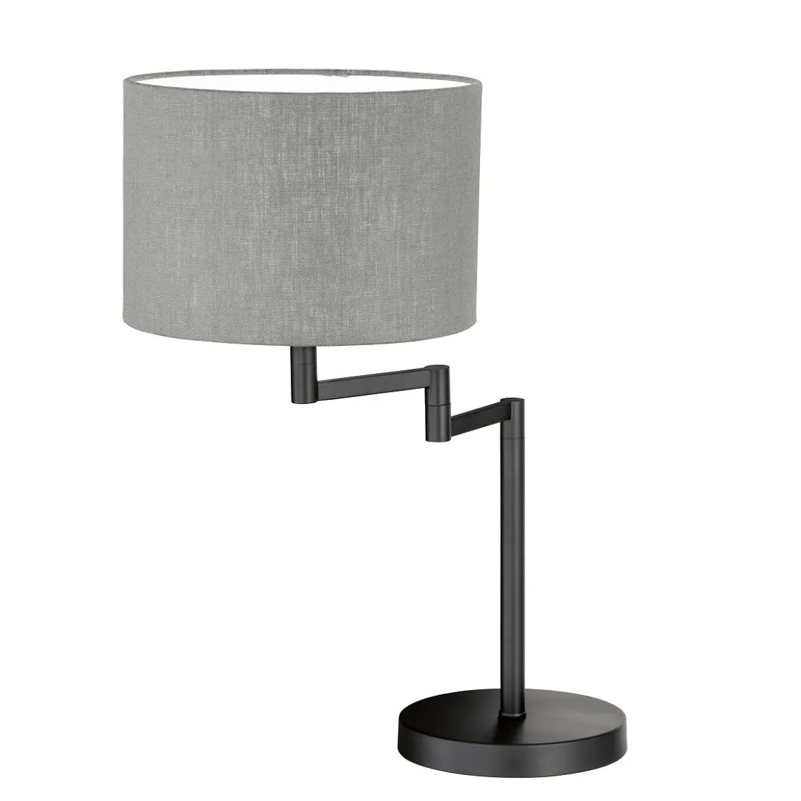 Fischer & Honsel 50575 Tischleuchte Rota Schwarz Grau E27 55cm