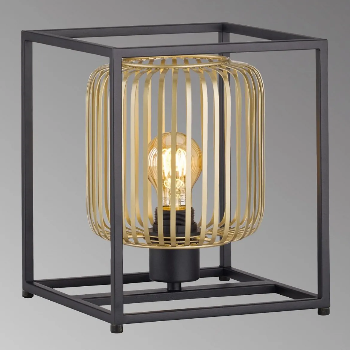 Fischer & Honsel 50620 Tischleuchte Caydo schwarz goldfarben E27