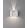 Fischer & Honsel 30425 Wandleuchte Wall 2-flammig silber IP44 3000K