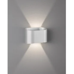 Fischer & Honsel 30425 Wandleuchte Wall 2-flammig silber IP44 3000K