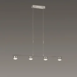 Fischer m6 Medium1-LED 70248 Pendelleuchte ohne Glas LED 4x8,5W nickel matt