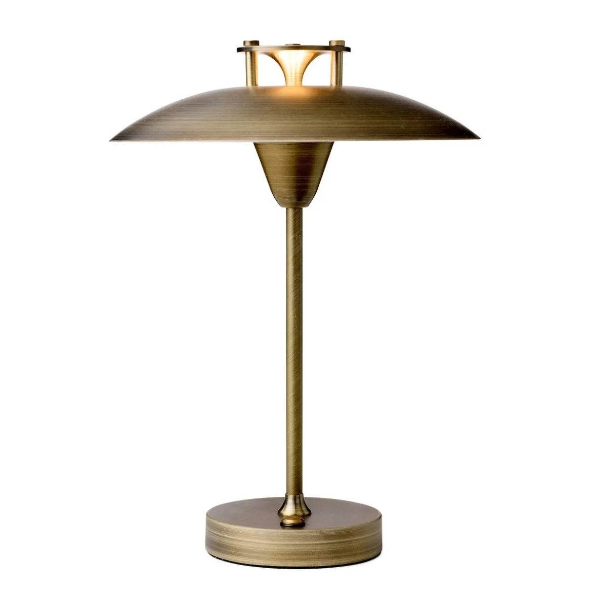 Halo Design 746149 LED Akku Tischleuchte Mini Stepp 1-2-3 Messing Antik dimmbar IP44
