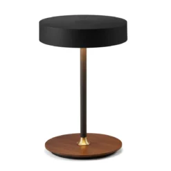 Halo Design 745777 LED Akku Tischleuchte On The Move schwarz messing walnuss