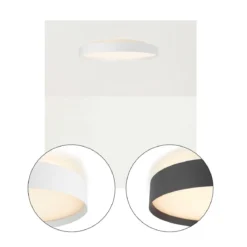 Halo Design 746484 LED Deckenleuchte Backlight Full Schwarz 50cm 3-Step-Dim 3000K